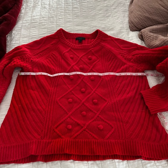 J. Crew Hawthorne Cable Knit Pom-Pom Sweater XL - Picture 9 of 9
